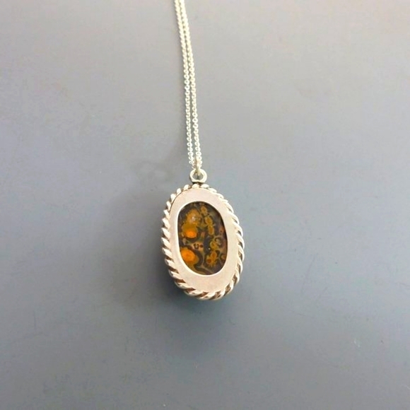 Leopard Jasper and Sterling Silver Pendant - Picture 6 of 6